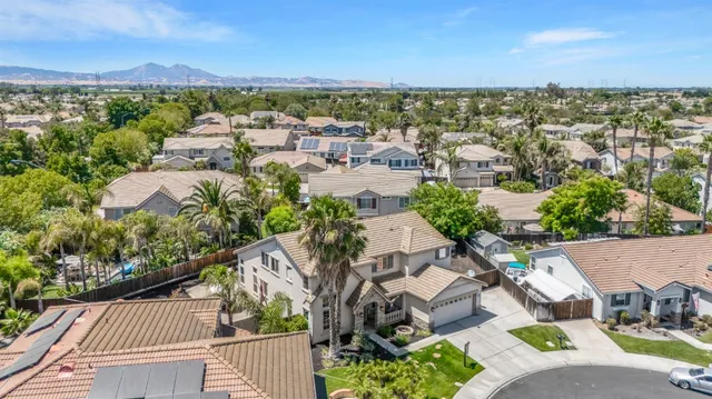 an aerial view of multiple house