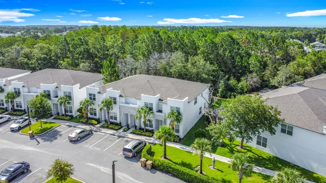 an aerial view of multiple house