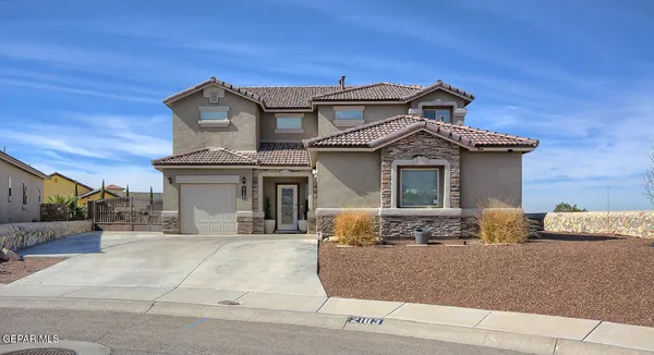 a front view of a house