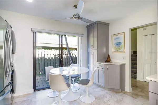 a view of entryway with wooden floor