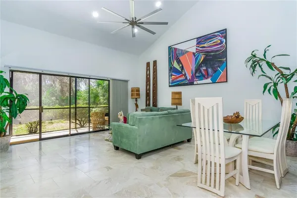 a outdoor living space with furniture