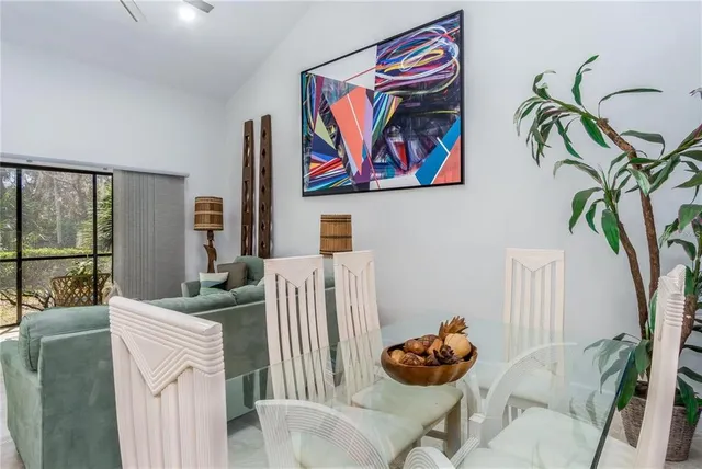 a living room with furniture and a couch