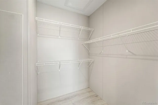 a view of a room with empty racks