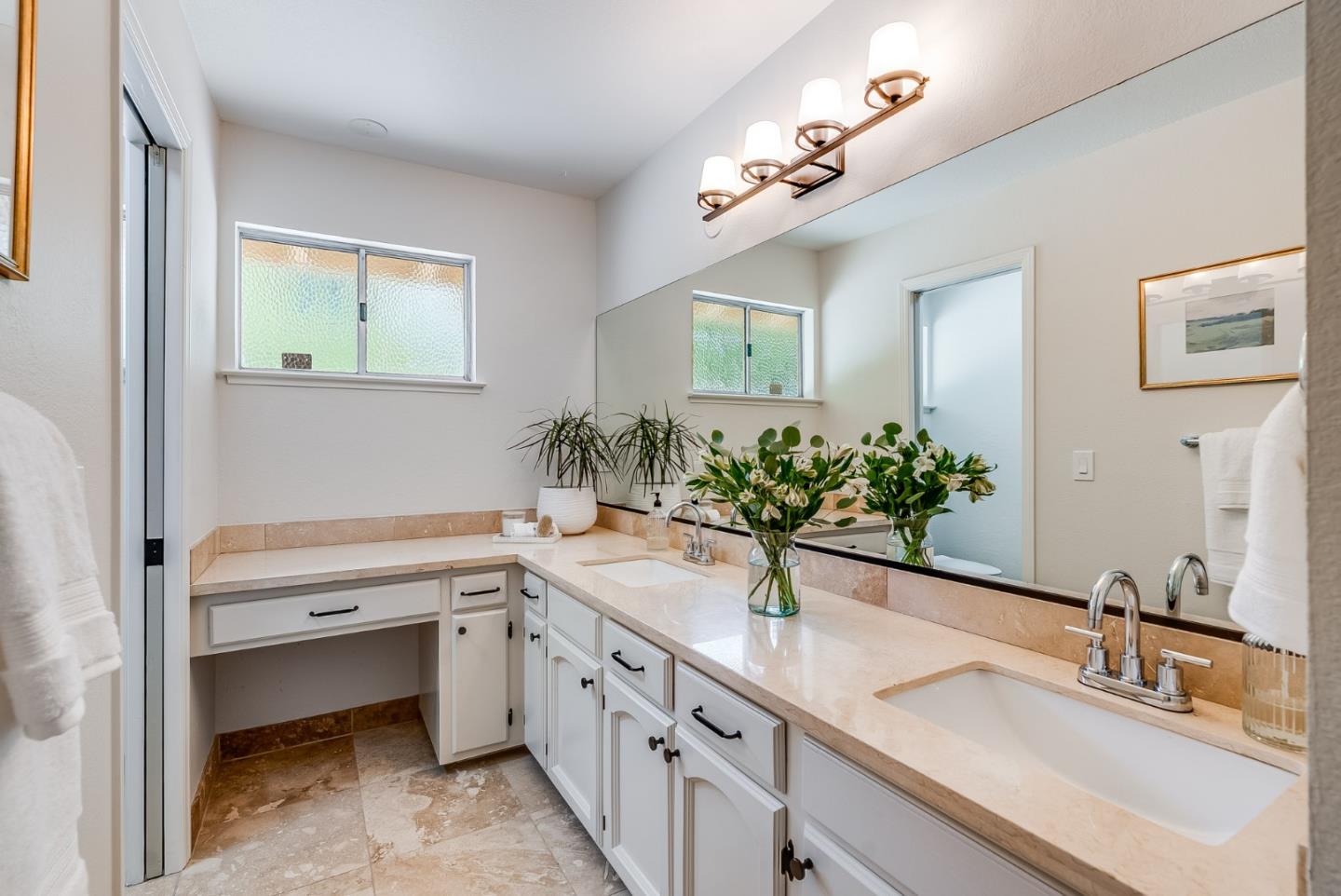 140 Echo Ridge Lane Soquel, CA 95073 - Photo 28 of 50 a bathroom with a sink and a mirror
