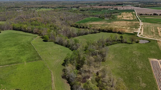 a view of a lake with a yard