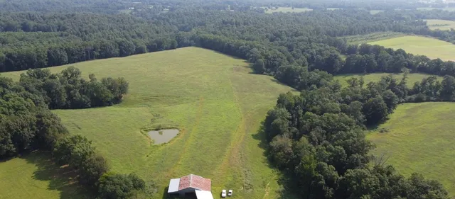 a view of a lake with a houses