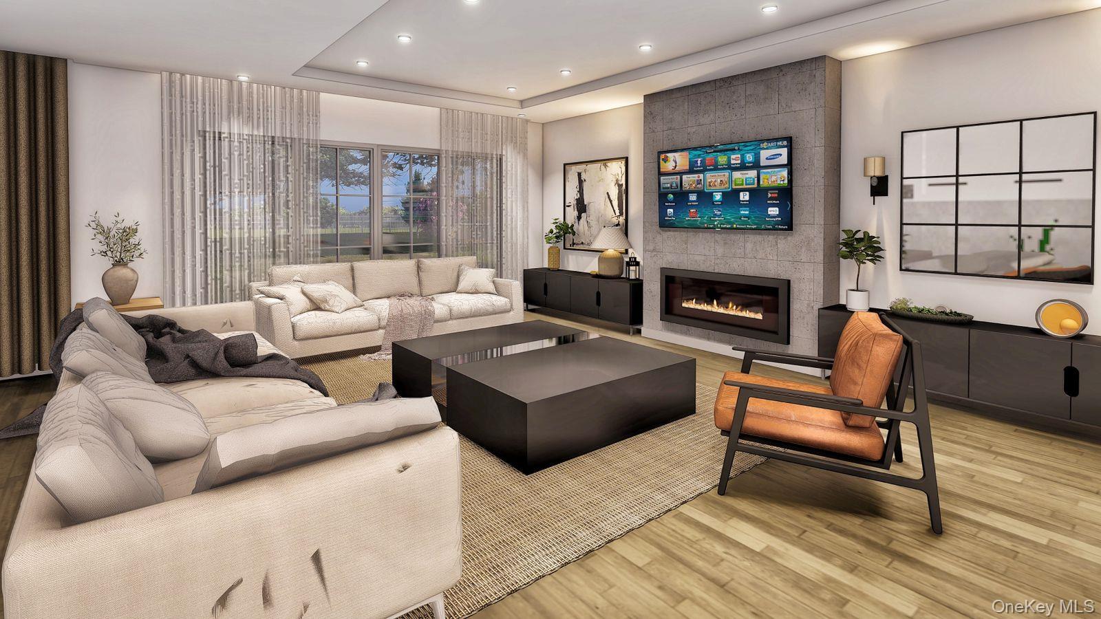 Nc Seusing Boulevard Hauppauge, NY 11788 - Photo 3 of 10 a living room with furniture and a fireplace