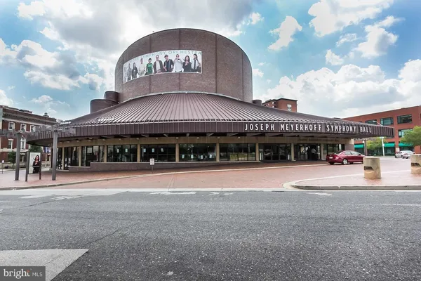 a front view of a building