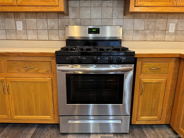 a close view of a refrigerator in kitchen