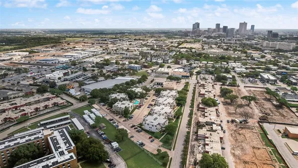 an aerial view of multiple house
