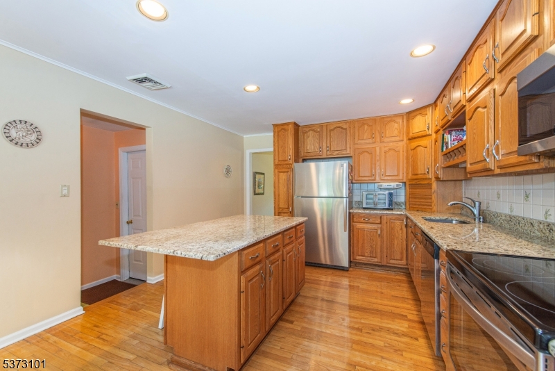 10 Campo Road Randolph, NJ 07869 - Photo 16 of 49 a kitchen with stainless steel appliances granite countertop a sink and a refrigerator