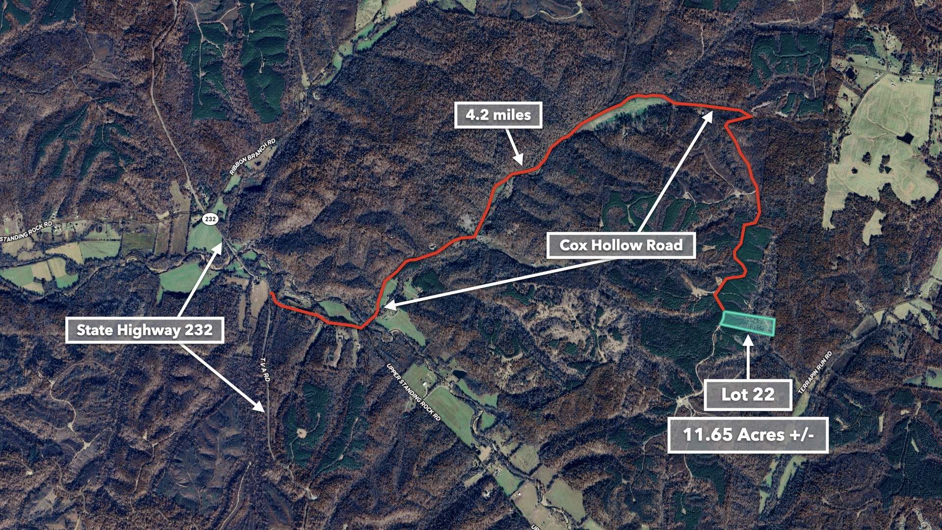 0 Cox Hollow Road Dover, TN 37058 - Photo 11 of 44 a street sign on a pole on a street