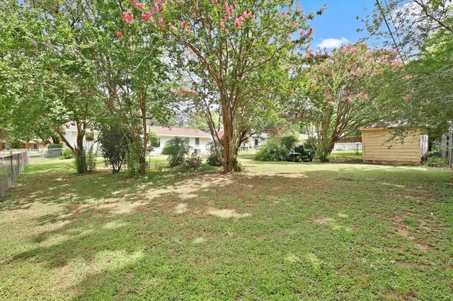 a view of yard with trees