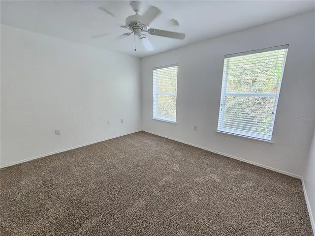 an empty room with a natural light