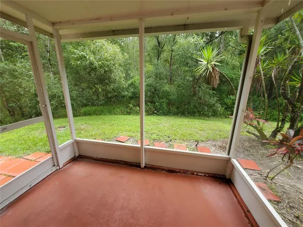 a view of a porch