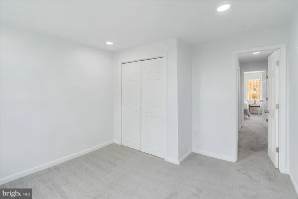 an empty room with an entryway