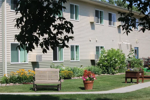a house view with a garden space