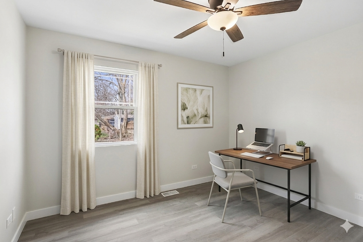 3520 William Street Steger, IL 60475 - Photo 9 of 21 a workspace with wooden floor and a window