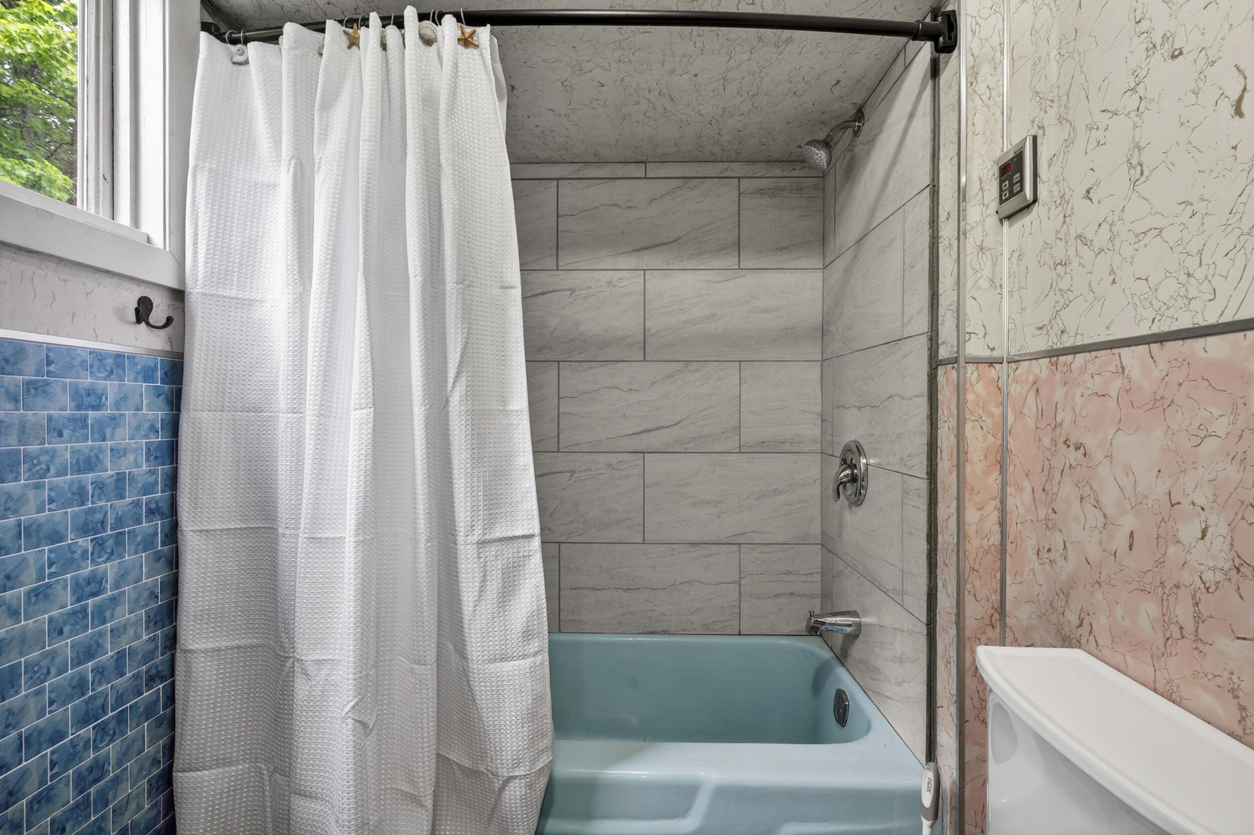 411 East Jay Road Jay, ME 04239 - Photo 21 of 44 Downstairs bathroom shower/blue tub