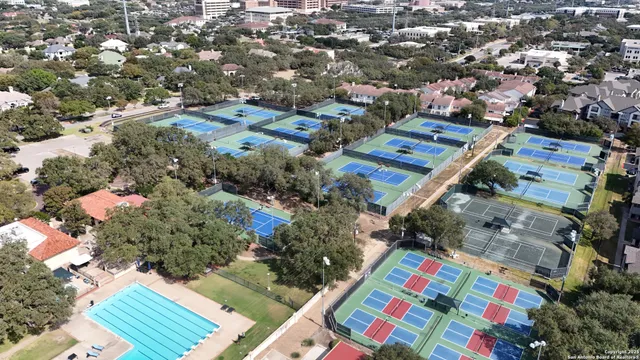 an aerial view of a city