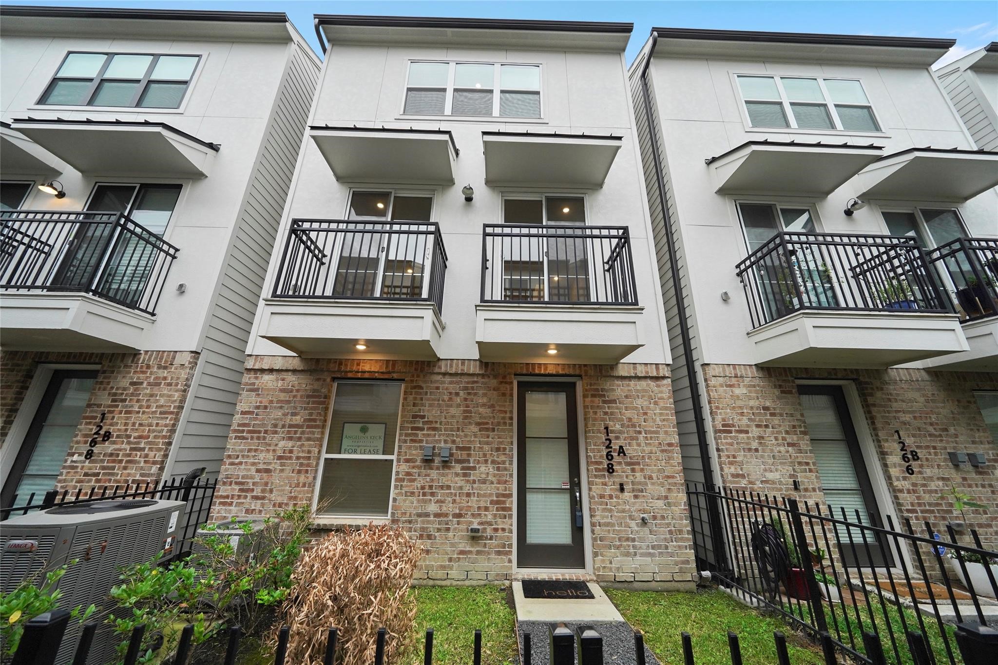 front view of a house with a door