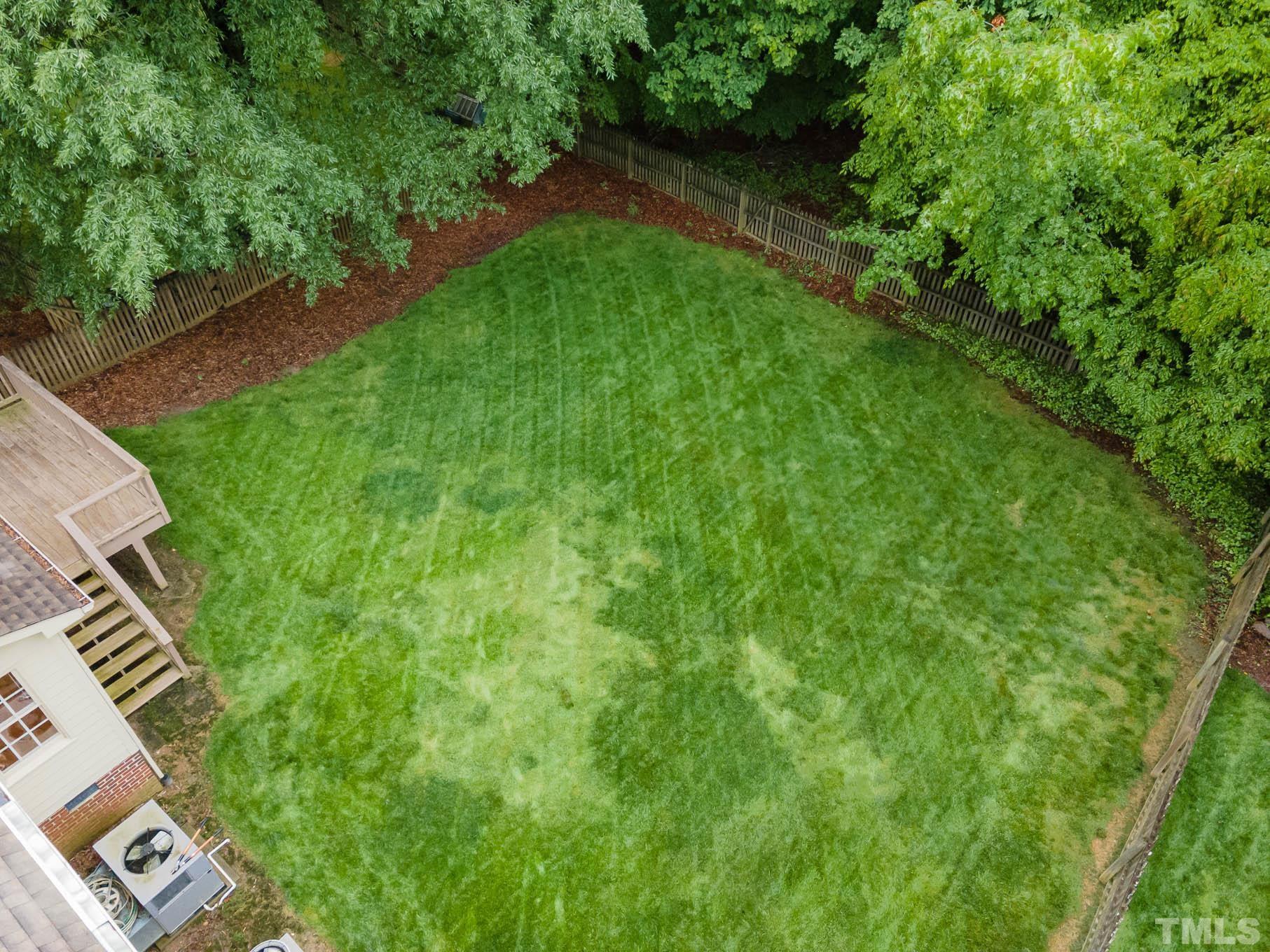 8121 Glenbrittle Way Raleigh, NC 27615 - Photo 35 of 35 a backyard of a house with lots of green space