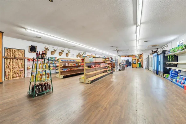 a view of a room with storage space