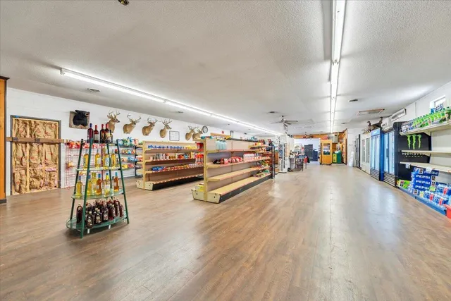 a view of a room with storage space