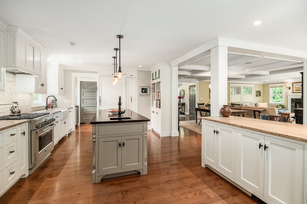 3 Grapevine Road Gloucester, MA 01930 - Photo 14 of 32 a large kitchen with granite countertop a sink and cabinets