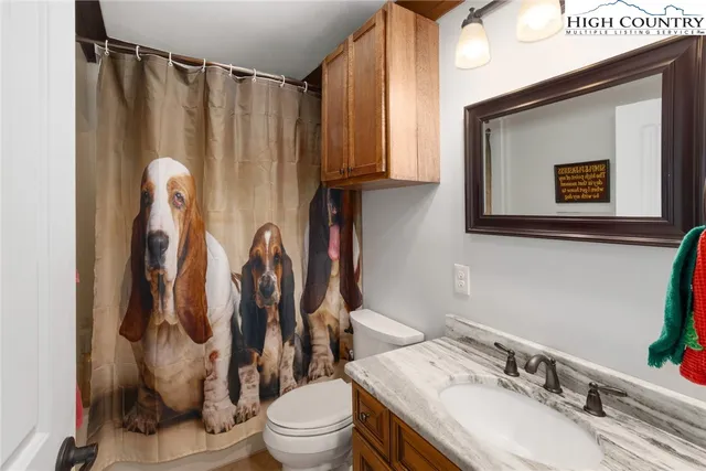 a room with furniture