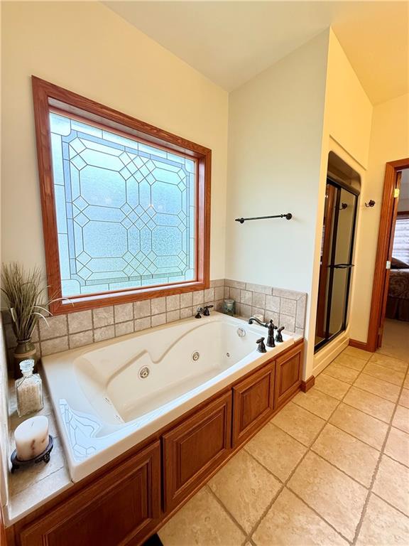 334 Manito Trail Mercer, PA 16137 - Photo 19 of 49 a bathroom with a tub a sink and a large mirror