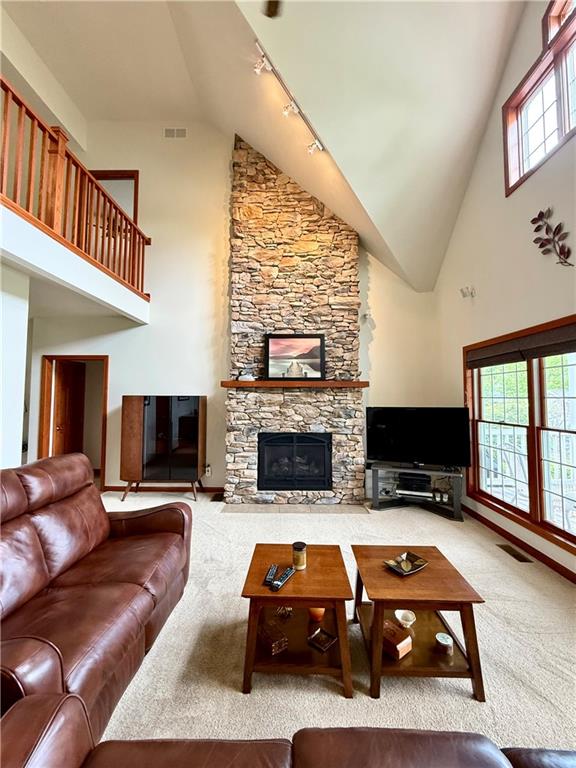 334 Manito Trail Mercer, PA 16137 - Photo 9 of 49 a living room with furniture fireplace and flat screen tv
