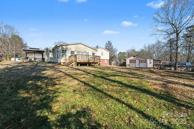 a view of a town with barn house