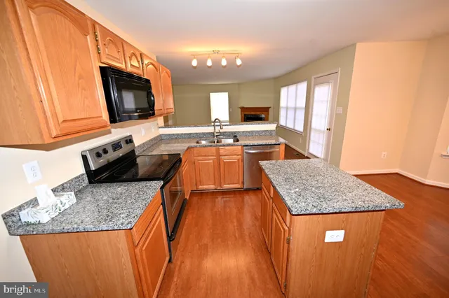 a view of a kitchen counter top space