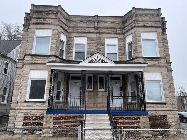 a front view of a house