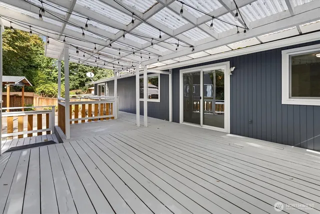 a view of a house with a deck