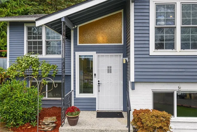 a view of a entryway door front of house
