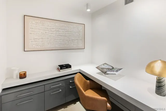 a room with a walk in closet and window