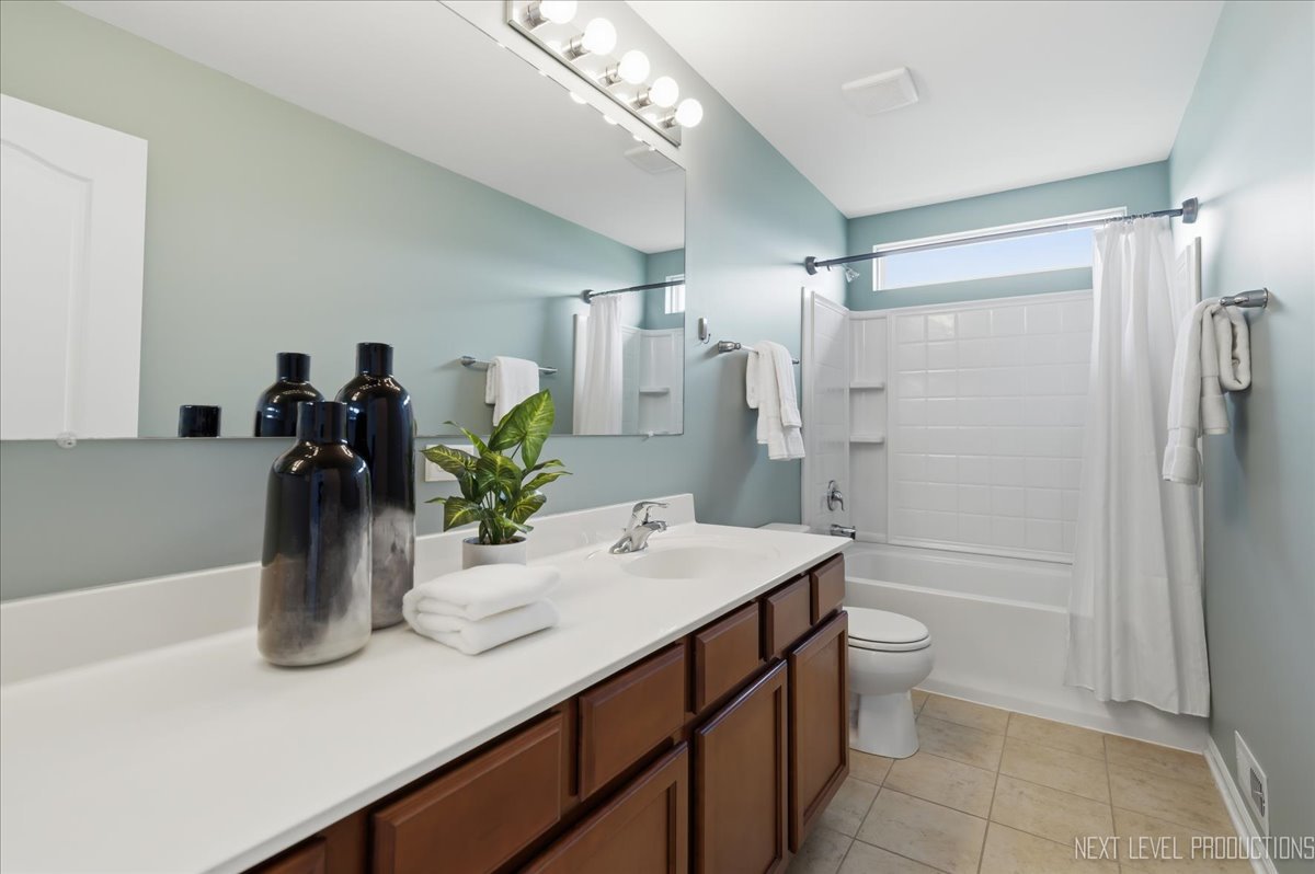5734 Oak Ridge Way Lisle, IL 60532 - Photo 29 of 33 a bathroom with a sink a toilet and shower