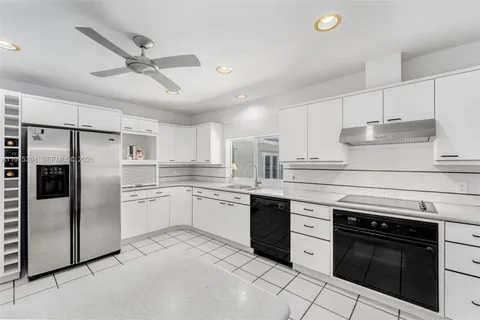 a kitchen with a stove sink and refrigerator