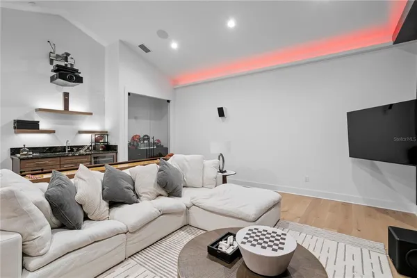 a view of a house with sitting area