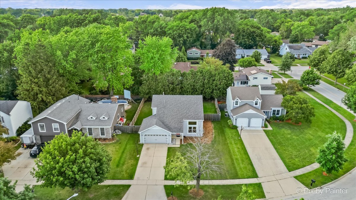 676 Concord Drive Crystal Lake, IL 60014 - Photo 36 of 38 an aerial view of a house with a garden