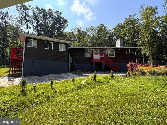 a view of a wooden deck
