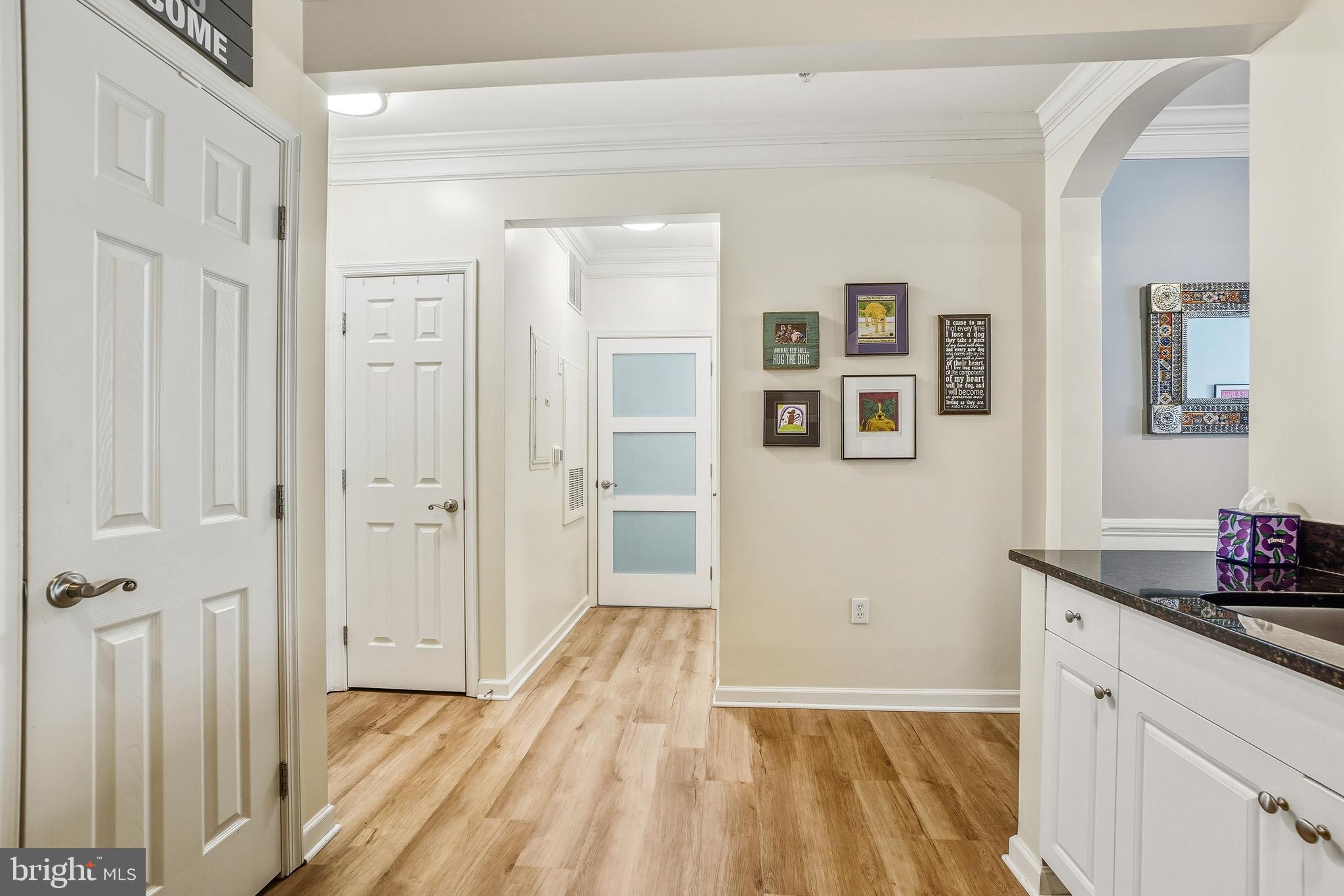 27 Booth Street, Unit 345 Gaithersburg, MD 20878 - Photo 9 of 40 a view of a livingroom with wooden floor and closet