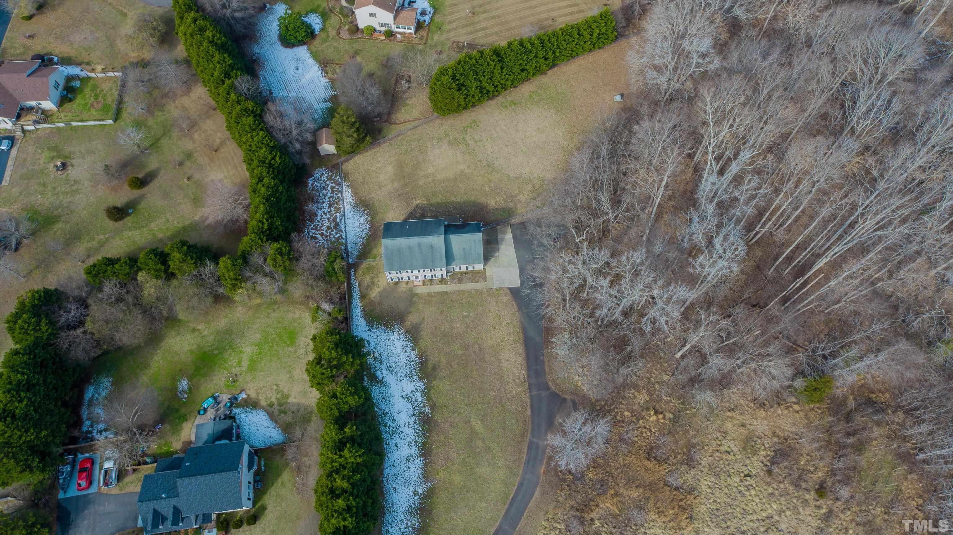 145 Deep Creek Point Rougemont, NC 27572 - Photo 49 of 52 an aerial view of a house with outdoor space