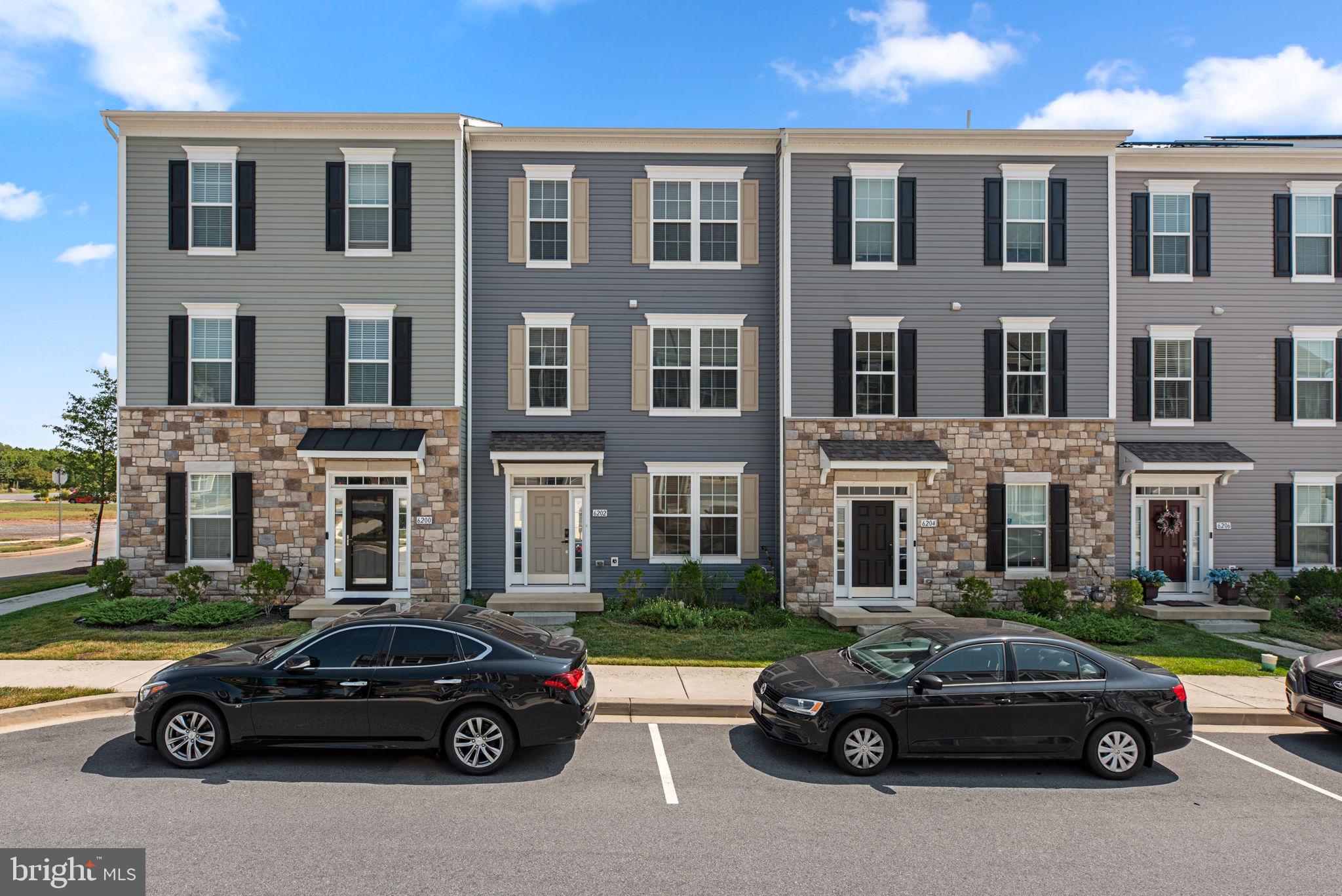 a car parked in front of a house
