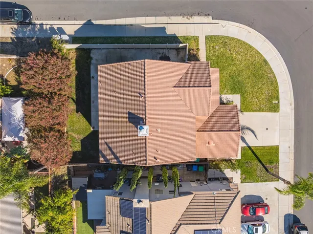 an aerial view of a city with ocean view