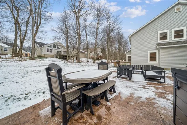 an aerial view of multiple house