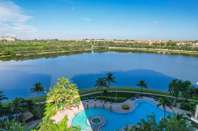 an aerial view of a houses with outdoor space