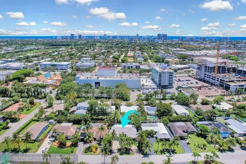 an aerial view of a city